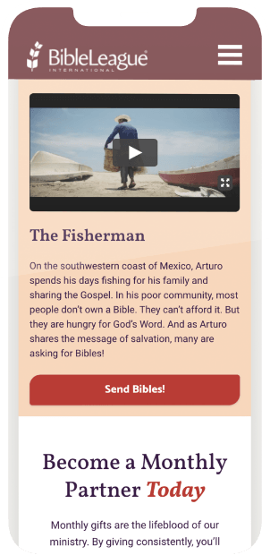 Bible League Mobile Front View