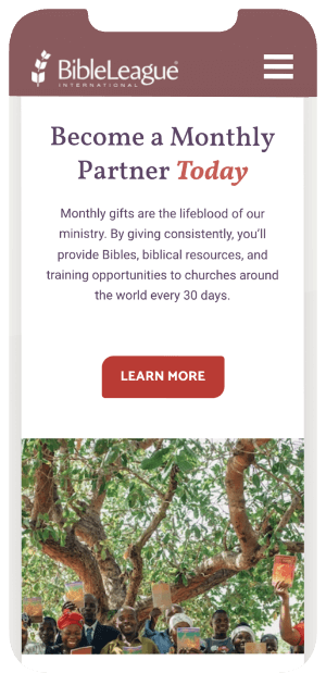 Bible League Mobile Left View